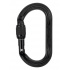 Petzl OXAN SCREW LOCK ocelová šroubovací karabina ČERNÁ