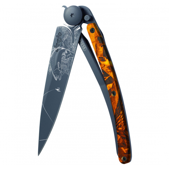 Deejo 1GM031 Tattoo black 37g,orange camo,Trout