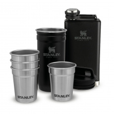STANLEY Dárkový set s panáky placatka/butylka The Pre-Party Shot Glass + Flask Set Black Pebble