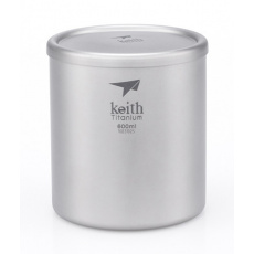 Titanový termohrnek s víčkem Keith Mug Double Wall 600 ml.