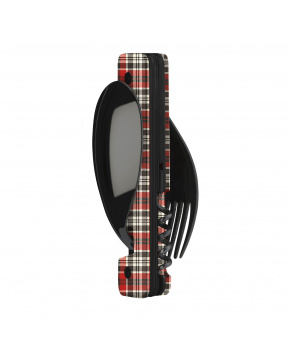 Kapesní multifunkční příbor Akinod 13h25 black mirror finish Red Tartan Kapesní multifunkční příbor Akinod 13h25 black mirror finish Red Tartan