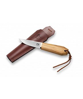 Bushcraftový nůž s pevnou čepelí Antonini ELK 3007/19_LU nerezová čepel, rukojeť olivové dřevo Bushcraftový nůž s pevnou čepelí Antonini ELK 3007/19_LU nerezová čepel, rukojeť olivové dřevo