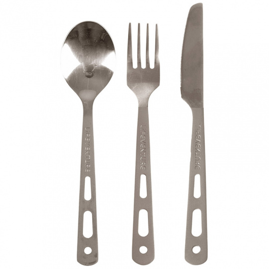 Titanový Příborový Set Lifeventure Knife Fork Spoon Set - Titanium