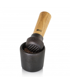 AdHoc Litinový hmoždíř CAMO s paličkou dřevo akácie průměr 6,2cm