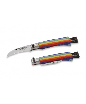 Houbařský kapesní nůž Antonini OldBear 9387/19_MAK nerezová ocel, rukojeť topolový laminát se štětinami