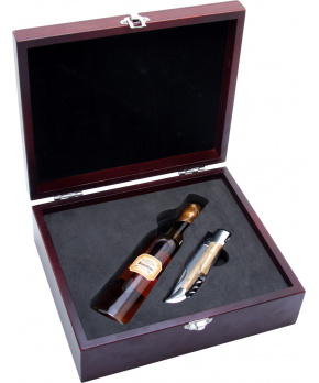 Dárková sada Laguiole DUB604 Epicure nůž s vývrtkou+Armagnac