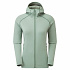 Montane FEM FURY HOODIE-PALE SAGE-UK8/XS dámská mikina šedozelená