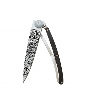 Kapesní nůž Deejo 1CB073 Tattoo 37g ebony wood Aztec Sun