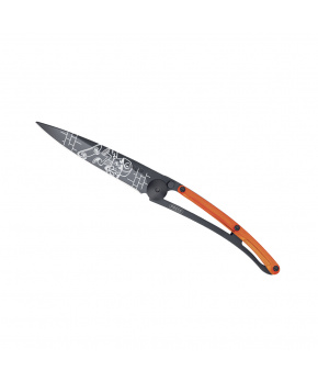 Kapesní nůž Deejo 1GB110 Tattoo Black 37g orange Skate Kapesní nůž Deejo 1GB110 Tattoo Black 37g orange Skate