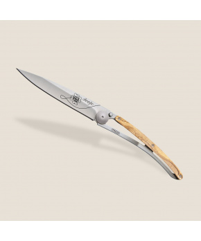 Kapesní nůž Deejo 1CB069 Tattoo 37g olive wood Lucky Charm