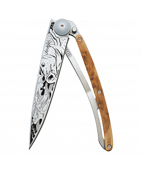 Kapesní nůž Deejo 1CB086 Tattoo 37g juniper wood Carp