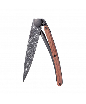 Kapesní nůž Deejo 1GB197 Tattoo Black 37g coralwood Dials