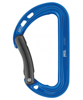 Petzl SPIRIT BENT modrá karabina - prohlý zámek