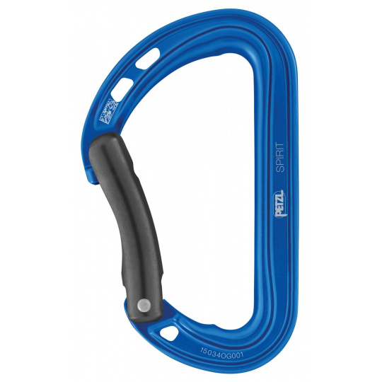 Petzl SPIRIT BENT modrá karabina - prohlý zámek