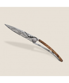 Kapesní nůž Deejo 1CC514 Tattoo Serration 37g brown camo Tree