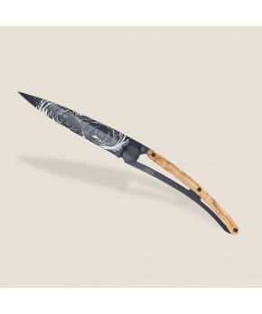Kapesní nůž Deejo 1GB182 Tattoo Black 37g olive wood Gemini