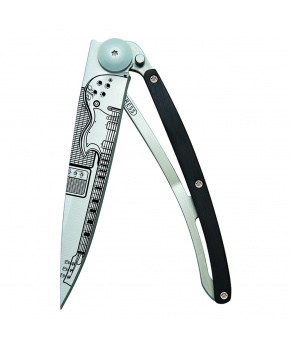 Kapesní nůž Deejo 1CB061 Tattoo 37g ebony wood Rock´n Roll
