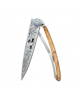 Kapesní nůž Deejo 1CB112 Tattoo 37g olive wood Duck