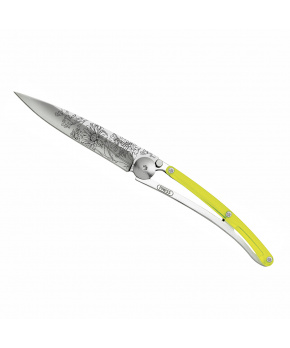 Kapesní nůž Deejo 9AP022 Tattoo colors 27g yellow Blossom