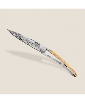 Kapesní nůž Deejo 1CB066 Tattoo 37g olive wood Geisha Kapesní nůž Deejo 1CB066 Tattoo 37g olive wood Geisha