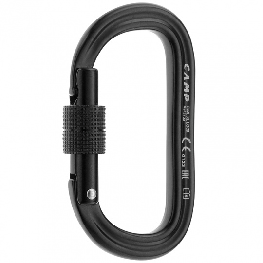 Oválná Karabina Camp Oval XL Lock Black