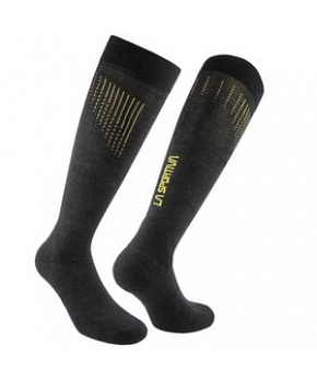 Podkolenky La Sportiva Wool Thermo Socks Black/Yellow Podkolenky La Sportiva Wool Thermo Socks Black/Yellow