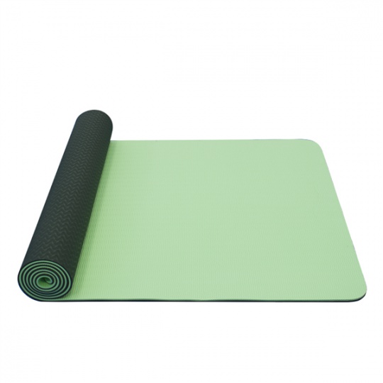Yate Yoga Mat Dvouvrstvá  TPE 6 mm sv. zelená/tm. zelená
