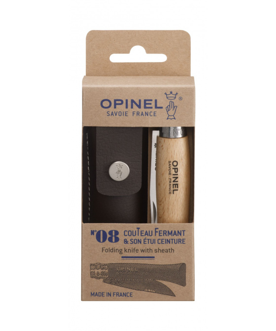 Set Nůž Opinel VR N°08 Inox + pouzdro 