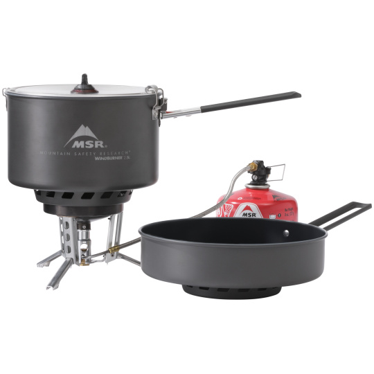 MSR WINDBURNER STOVE SYSTEM COMBO plynový vařič, 2,5 l hrnec a pánvička