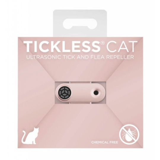 Tickless ultrazvukový odpuzovač klíšťat Mini Cat pink