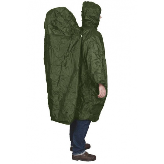 TravelSafe pláštěnka s kapsou na batoh Poncho olivová L/XL