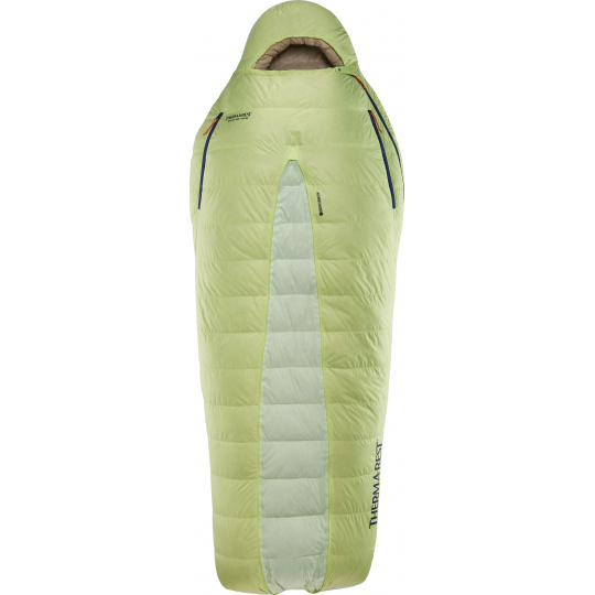 Thermarest BOOST 650 32F/0C Regular Meadow Green péřový spacák žlutozelený