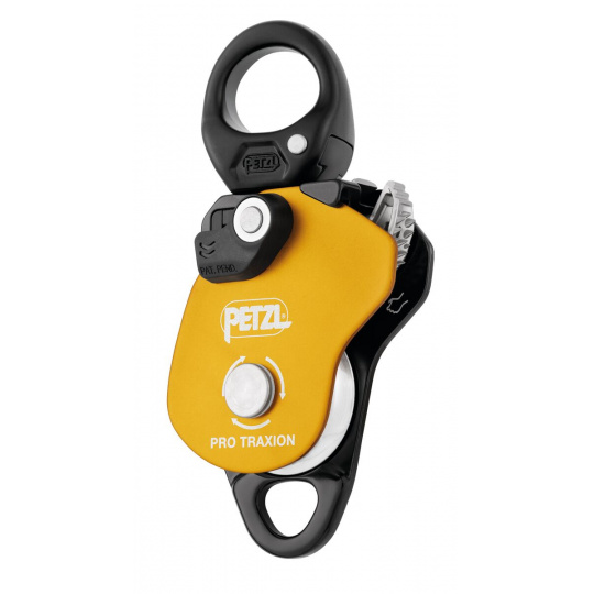 Petzl PRO TRAXION odolná kladka s blokantem a otočným závěsem