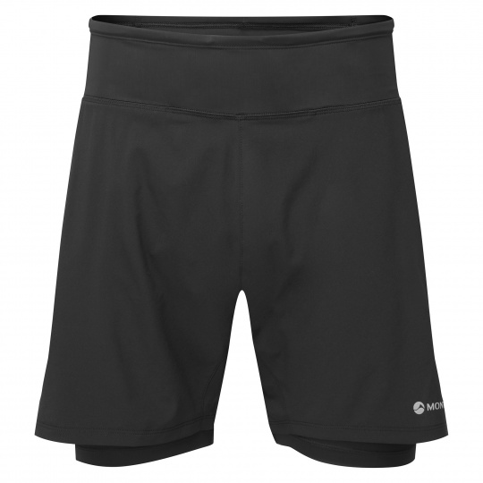 Montane SLIPSTREAM TWIN SKIN SHORTS-BLACK-XXL pánské kraťasy černé