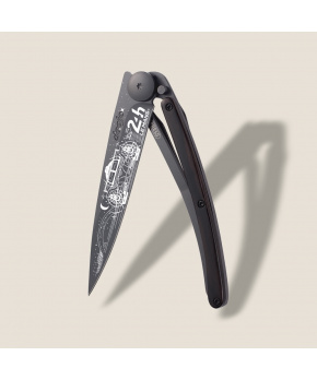 Kapesní nůž Deejo DEE725 Tattoo Black 37g 24h Le Mans ebony wood Night