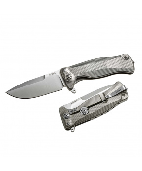 Kapesní nůž LionSteel SR11 G čepel ocel Sleipner,titanová rukojeť,pouzdro