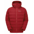 Montane RESOLVE XT HOODIE-ACER RED-M pánská bunda tmavě červená