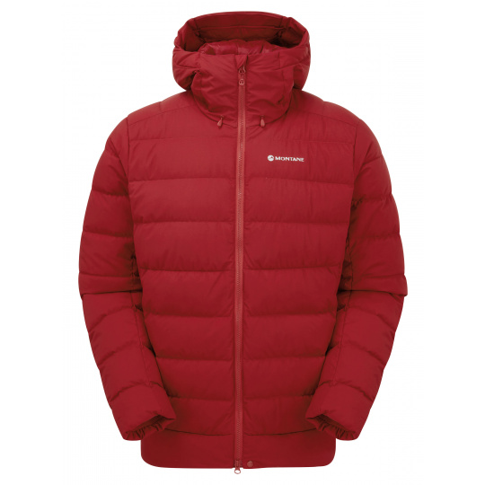 Montane RESOLVE XT HOODIE-ACER RED-M pánská bunda tmavě červená
