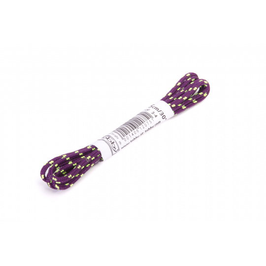 Tkaničky kulaté Tobby SP-02 aubergine-neon yellow 3mm