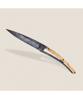 Kapesní nůž Deejo 1GB186 Tattoo Black 37g olive wood Pisces