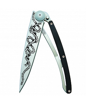 Kapesní nůž Deejo 1CB045 Tattoo 37g ebony wood Rope