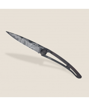 Kapesní nůž Deejo 1GB107 Tattoo Black 37g ebony wood Japanese Dragon