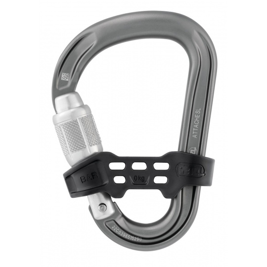 Petzl ATTACHE BAR SCREW LOCK HMS Gray šroubovací karabina s příčkou šedá