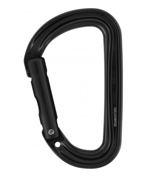 Petzl SMD WALL karabina D bez pojistky zámku ČERNÁ