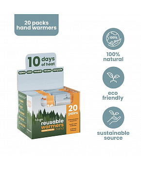 Haago Ohřevné sáčky Haago Reusable Hand Warmers velikost box 20 párů Haago Ohřevné sáčky Haago Reusable Hand Warmers velikost box 20 párů
