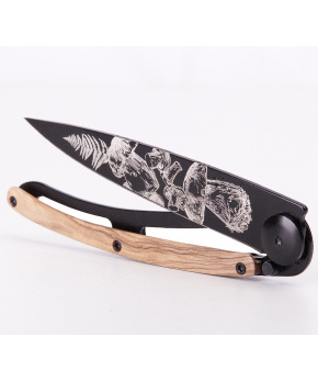 Kapesní nůž Deejo DEE681 Tattoo Black 37g olive wood Mushroom Kapesní nůž Deejo DEE681 Tattoo Black 37g olive wood Mushroom