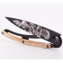 Kapesní nůž Deejo DEE681 Tattoo Black 37g olive wood Mushroom