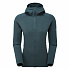 Montane FEM PROTIUM HOODIE-DEEP FOREST-UK12/M dámská mikina tmavě zelená