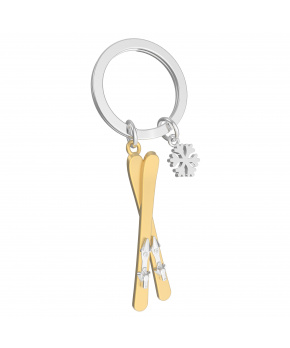 MTM Klíčenka Lyže a sněhová vločka