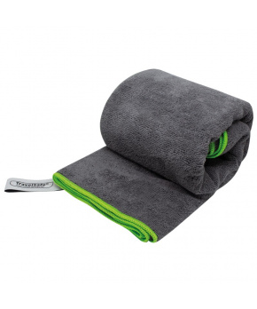 TravelSafe ručník Microfiber Terry Towel XL charcoal/lime green TravelSafe ručník Microfiber Terry Towel XL charcoal/lime green